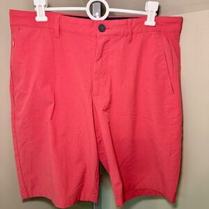 Tommy Bahama Men 32 Boracay Performance Shorts Coral Pink Stretch Golf Flat